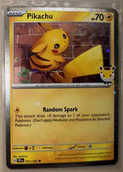 MAJOR HOLO BLEED Pikachu #051 SWIRLS Pokemon Day 30th Anniversary Promo Card - Image 5