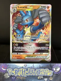 Pokemon Card Lucario V Star SWSH214 Black Star Promo Ultra Rare NM - Image 1