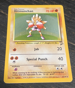 Pokemon Card - Hitmonchan Base Set 2 Holo Rare 8/130 - Image 2