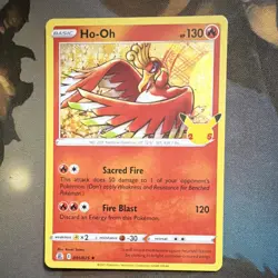 Pokemon TCG Ho-Oh 001/025 Celebrations Holo Rare Stamped Card - Image 1