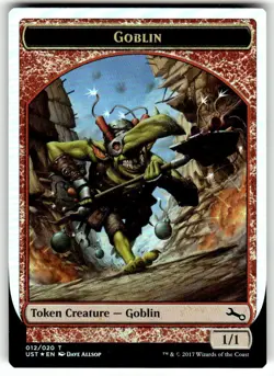 MTG Goblin Token - Unstable (UST) FOIL Card #012/020 Unplayed Magic Card - Image 1