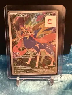 Zacian 100/094 Me02: Phantasmal Flames Holo Pokemon Card C - Image 1