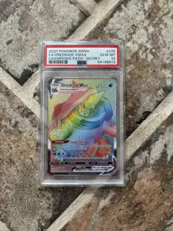 Drednaw VMAX Secret Rare FA 075/073 Champion's Path 2020 Pokemon Card PSA 10 - Image 1