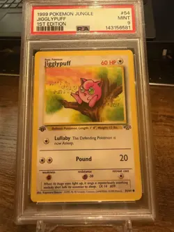 1999 Pokemon Jungle 1st Edition #54 Jigglypuff Vintage WOTC Card - PSA 9 - Image 1
