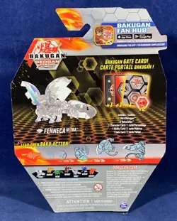 New FENNECA ULTRA Bakugan GEOGAN RISING Figure GATE CARD Diamond CLEAR - Image 4