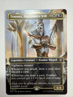 Temmet, Naktamun's Will Borderless (NM Non-Foil) DRC-0004 Mythic MTG - Image 1