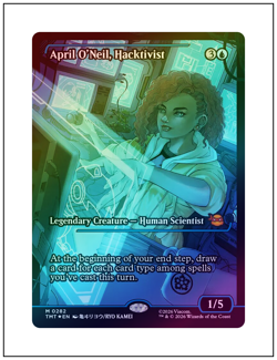 1x April O'Neil, Hacktivist, Showcase Art Foil 0282, Magic MTG NM - Image 1