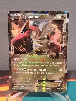 Tyrantrum EX XY70 Black Star Promo Pokemon Card MP See Description - Image 1