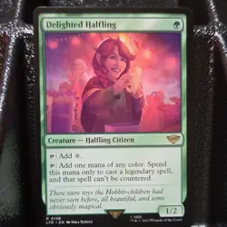 Wizards of the Coast Magic: The Gathering Delighted Halfling Rare Green - Image 1