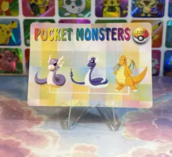 Pokemon Evolution Vintage Pocket Monsters Vending HOLO Prism Sticker 1998 Bandai - Image 4
