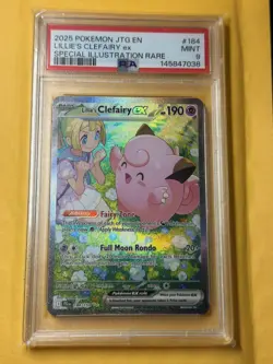 2025 POKEMON JTG SPECIAL ILLUSTRATION RARE #184 LILLIE'S CLEFAIRY EX PSA 9 - Image 1