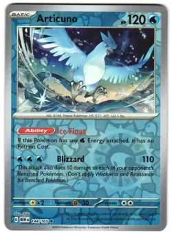 Articuno 144/165 Reverse Holo SV: Scarlet & Violet 151 Pokemon TCG - Image 1