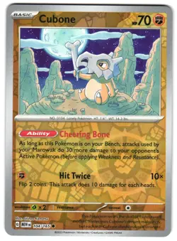 Cubone 104/165 Reverse Holo SV: Scarlet & Violet 151 Pokemon TCG - Image 1