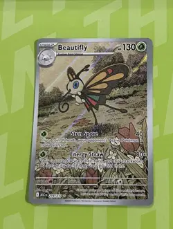 Pokemon TCG Beautifly Full Art Holo 219/217 ASC Grass Stage 2 English 2026 - Image 1