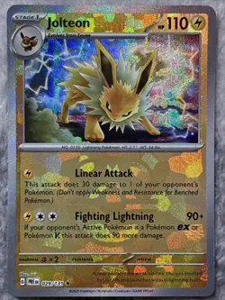 Jolteon (Master Ball Pattern) 029/131 Sv: Prismatic Evolutions Pokemon TCG - NM - Image 1