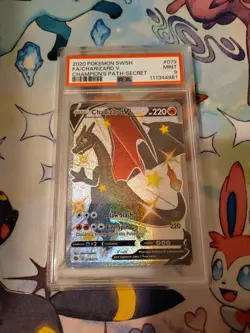 Charizard V Champions Path Secret Rare PSA 9 Mint Pokemon Card - Image 1