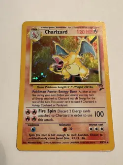 Pokemon Base Set 2 Holofoil Card - Charizard 4/130 Heavily Played Swirl - Image 2