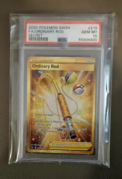 2020 POKEMON SWSH ORDINARY ROD SECRET FULL ART #215 PSA 10 GEM MINT - Image 4