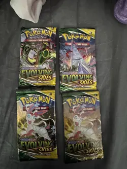 Pokemon Sword & Shield Evolving Skies X4 Booster Packs NEW SEALED - Image 1