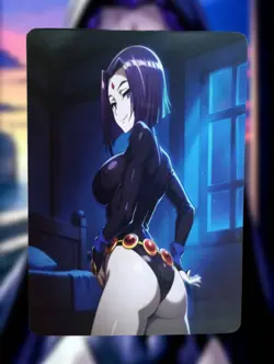 Raven Justice League Anime Waifu Sexy Goddess Doujin Lewd Hentai Card - Image 1