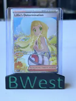 Lillie's Determination NM LP Mega Evolution SIR 184 Trainer Supporter Pokemon - Image 1