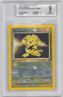ELECTABUZZ BEST PROMO #1 REVERSE HOLO SWIRL! PSA #0016838762 GRADED MINT 9 1999 - Image 1