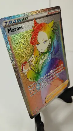 Pokemon TCG Marnie 208/202 Sword & Shield Secret Rare Rainbow Full Art Trainer - Image 2