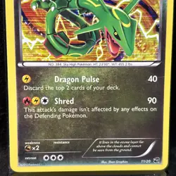 Rayquaza 11/20 Holographic Holo Rare Dragon Vault 2012 Pokemon Card - Image 2