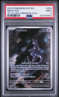 Pokemon Mewtwo 052 SV: Scarlet & Violet Promo Holo PSA 9 2023 - Image 1