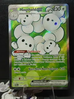 Pokemon TCG Maushold ex 233/182 SV04: Paradox Rift Holo - Image 1