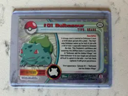 Topps Pokemon Bulbasaur #01 2000 TV Animation Edition Non Holo - Image 2