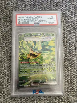 2024 POKEMON TWM EN-TWILIGHT MASQUERADE #211 TEAL MASK OGERPON EX PSA 10 MINT📈 - Image 1