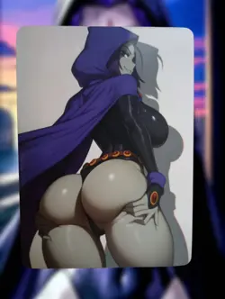 Raven Justice League Anime Waifu Sexy Goddess Doujin Lewd Hentai Card - Image 1