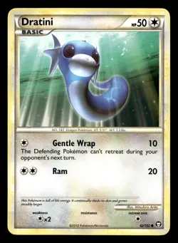 Dratini 62/102 Common HGSS Triumphant Pokemon LP - Image 1