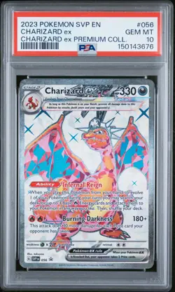 2023 POKEMON SVP EN-SV BLACK STAR PROMO #056 CHARIZARD EX PSA 10 - Image 1