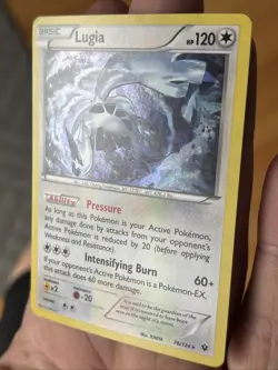 Lugia 78/124 REVERSE HOLO RARE XY Fates Collide Pokemon NM 2016 Cracked Ice - Image 2