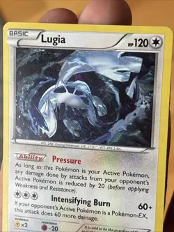 Lugia 78/124 REVERSE HOLO RARE XY Fates Collide Pokemon NM 2016 Cracked Ice - Image 3