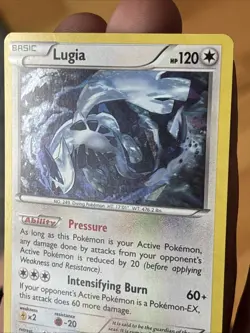 Lugia 78/124 REVERSE HOLO RARE XY Fates Collide Pokemon NM 2016 Cracked Ice - Image 4