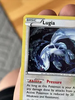 Lugia 78/124 REVERSE HOLO RARE XY Fates Collide Pokemon NM 2016 Cracked Ice - Image 5