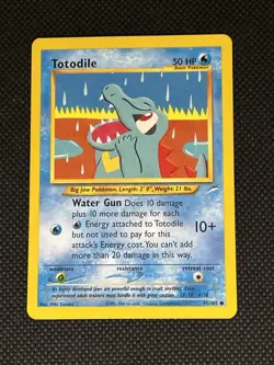 Pokemon Totodile Common Regular 85/105 Neo Destiny 2000 Basic 50 HP Water Gun - Image 1
