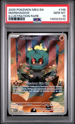 PSA 10 MARSHADOW 146/132 ILLUSTRATION RARE MEGA EVOLUTION POKEMON 😍 - Image 1