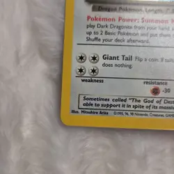 Pokemon Dark Dragonite 5/82 Team Rocket Holo Rare 70 HP 2000 English - Image 4