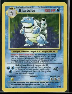 1999 Pokemon Base Set Unlimited Holofoil Blastoise 2/102 - Image 1