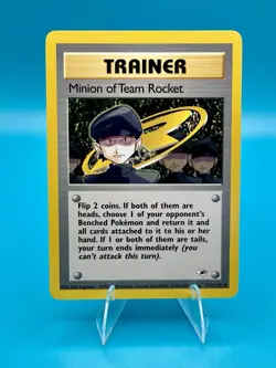 Pokemon TCG 1999-2000 Minion of Team Rocket 113/132 Gym Heroe’s Trainer LP - Image 1