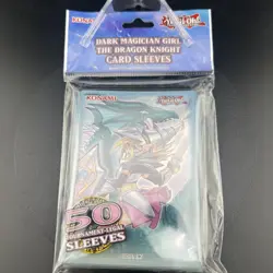 YUGIOH KONAMI DARK MAGICIAN GIRL THE DRAGON KNIGHT CARD SLEEVES! SEALED 50 - Image 1