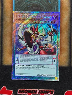 Yugioh Odd-Eyes Pendulum Dragon CT12-EN001 Platinum Secret Limited Edition NM - Image 1