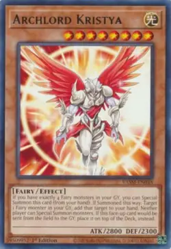 1x (NM) Archlord Kristya - VASM-EN048 - Rare - 1st Edition YuGiOh - Image 1