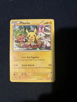 TCG Pokemon 2016 XY Black Star Promo Pikachu, Chespin, Sylveon Holo Card #XY95 - Image 1