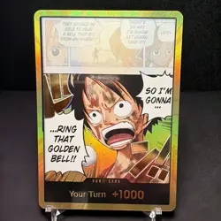 One Piece Gold DON!! OP15 Luffy Ring That Golden Bell Adventure On Kamis Island - Image 1