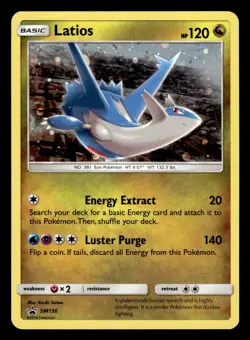 Latios SM136 Holo Rare Black Star Promo Pokemon Card - Image 1